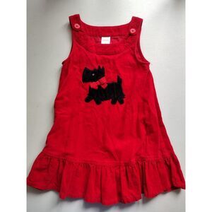 Gymboree girls red corduroy dog dress size‎ 3t
